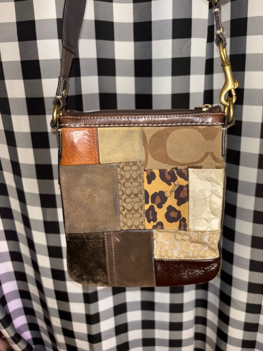 Coach Y2K Patchwork Animal Print Messenger Bag - Picture 2 of 6